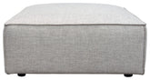 Vice Square Ottoman in Barley Fabric By Diamond Sofa